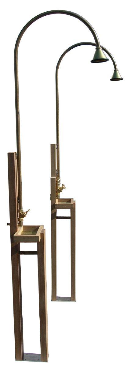 MALS Kaltwasser Gartendusche Messing